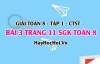 Giải bài 3 trang 11 Toán 8 Tập 1 SGK Chân trời sáng tạo